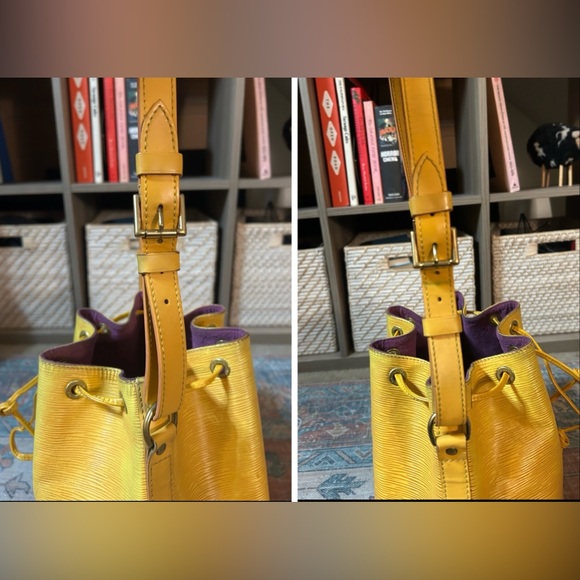 LOUIS VUITTON Noe GM Vintage Drawstring Bucket Bag Yellow Epi Leather - Picture 13 of 16